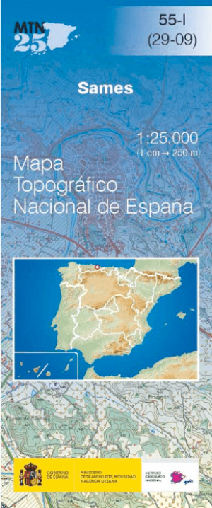 Wandelkaart 0055.1 Sames, Amieva Asturië - CNIG