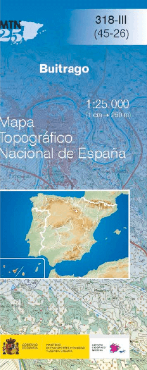 Wandelkaart 00318.3 Buitrago, Soria, Castillië y léon - CNIG
