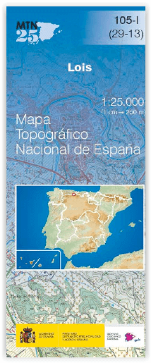 Wandelkaart 00105.1 Lois, Leon, Castillië y Leon - CNIG