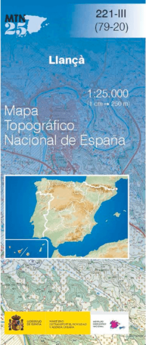 Wandelkaart 00221.3 Llançá (Costa Brava) Girona, Catalonië - CNIG