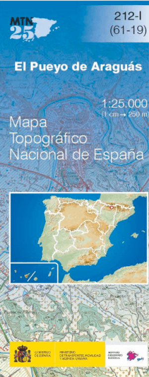Wandelkaart 00212.1 El Pueyo de Araguás, Huesca, Aaragon - CNIG