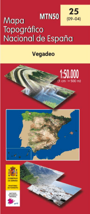 Wandelkaart 0050.0025 Vegadeo, Asturië, Asturië Spanje - CNIG