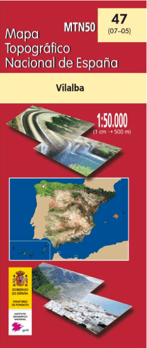 Wandelkaart 0050.0047 Vilalba, Lugo, Galaicië Spanje