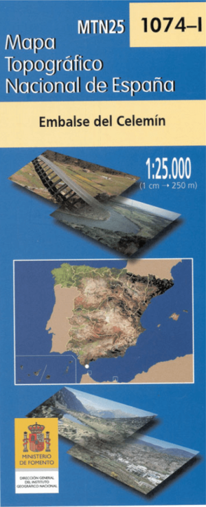 Wandelkaart 001074.1 Embalse del Celemín, Cadiz, Andalusië Spanje