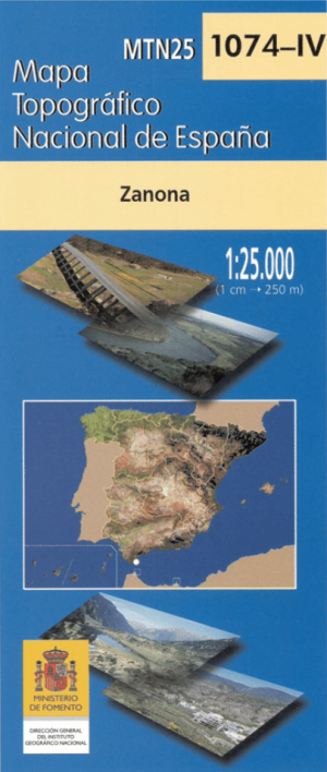 Wandelkaart 001074.4 Zanona, Cadiz, Andalusië Spanje - CNIG