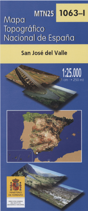 Wandelkaart 001063.1 San José del Valle, Cadiz, Andalusië Spanje 