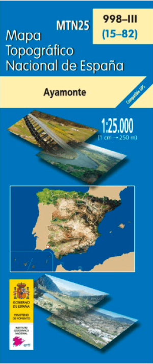 Wandelkaart 000998.3 Ayamonte, Huelva, Andalusië Spanje - CNIG