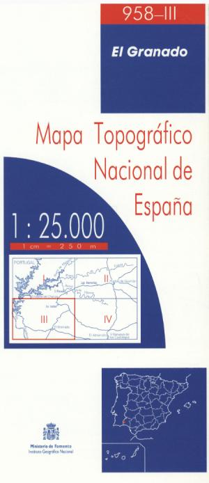 Wandelkaart 000958.3 El Granado, Huelva, Andalusië Spanje - CNIG