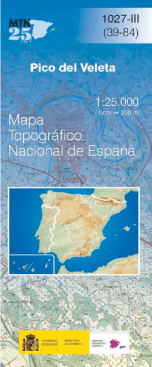 Wandelkaart 001027.3 Pico del Veleta, Granada Andalusië Spanje
