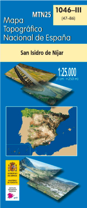 Wandelkaart 001046.3 San Isidro de Níjar, Almeria, Andalusië