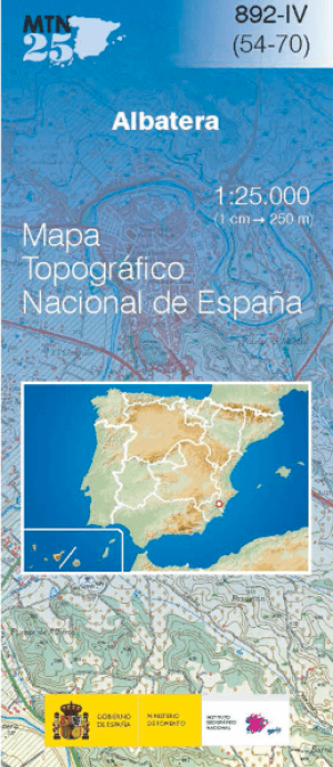 Wandelkaart 000892.4 Albatera, Alicante, Valencia Spanje - CNIG