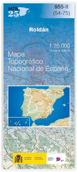 Wandelkaart 00955.2 Roldán, Murcia, Murcia Spanje - CNIG