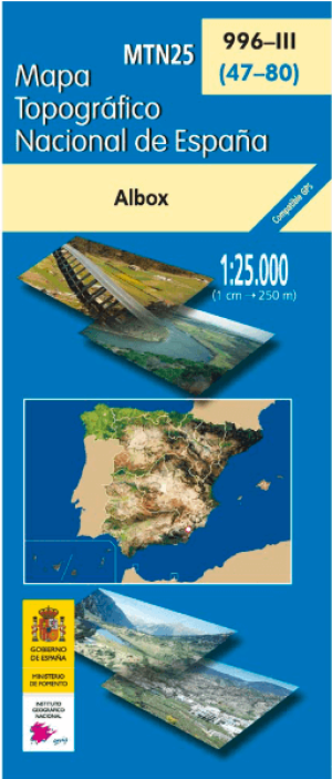 Wandelkaart 000996.3 Albox, Almeria, Andalusië Spanje - CNIG