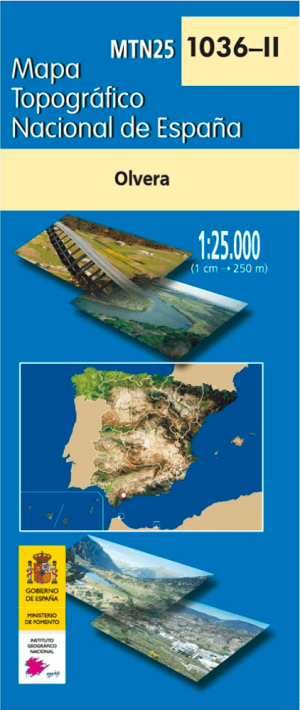 Wandelkaart 001036.2 Olvera, Cadiz, Andalusië Spanje - CNIG