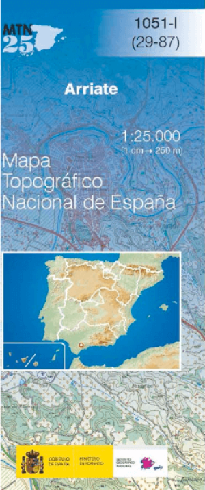 Wandelkaart 001051.1 Arriate, Malaga Andalusië Spanje - CNIG