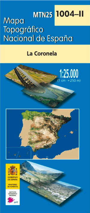 Wandelkaart 001004.2 La Coronela Sevilla, Andalusië Spanje - CNIG