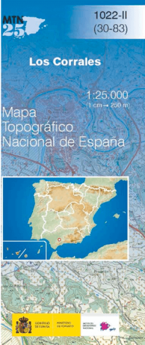 Wandelkaart 001022.2 Los Corrales, Sevilla Andalusië Spanje