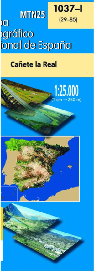 Wandelkaart 001037.1 Cañete la Real, Malaga, Andalusië Spanje