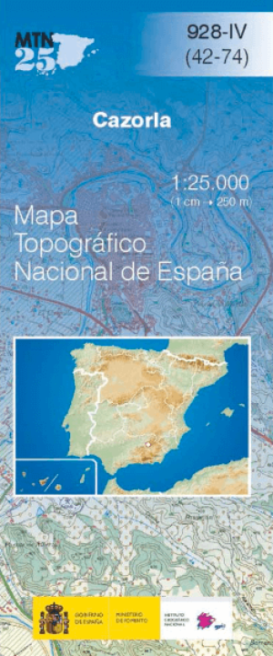 Wandelkaart 000928.4 Cazorla, Jaén, Andalusië Spanje - CNIG