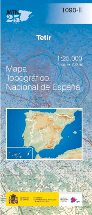 Wandelkaart 001090.2 Tetir, FUERTEVENTURA Canarische eilanden