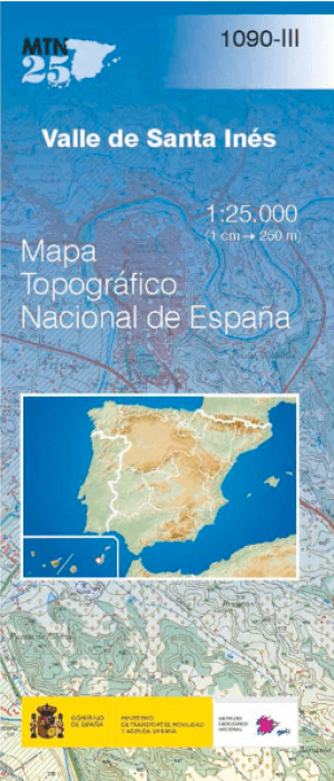 Wandelkaart 001090.3 Valle de Santa Inés, FUERTEVENTURA Can. eil.