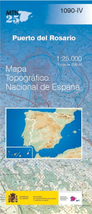 Wandelkaart 001090.4 Puerto del Rosario, FUERTEVENTURA Can. eil.