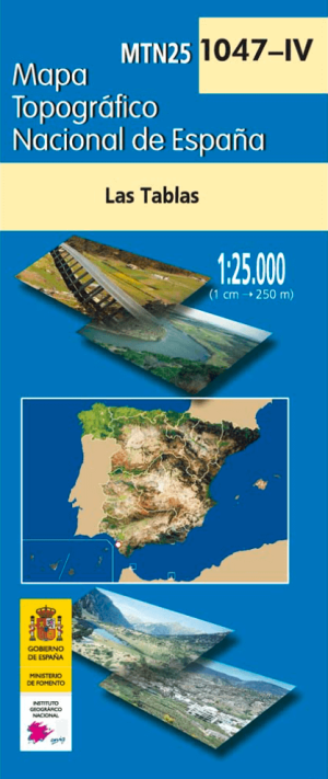 Wandelkaart 001047.4 Las Tablas, Cadiz Andalusië Spanje - CNIG