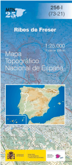 Wandelkaart 0256.1 Ribes de Freser, Girona, Catalonië - CNIG