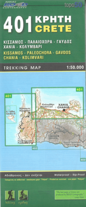 Wandelkaart 401 KRETA Griekenland - Road Editions