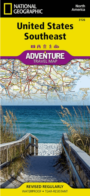 Landkaart Wegenkaart 3126 USA Zuidoost - Nat Geo