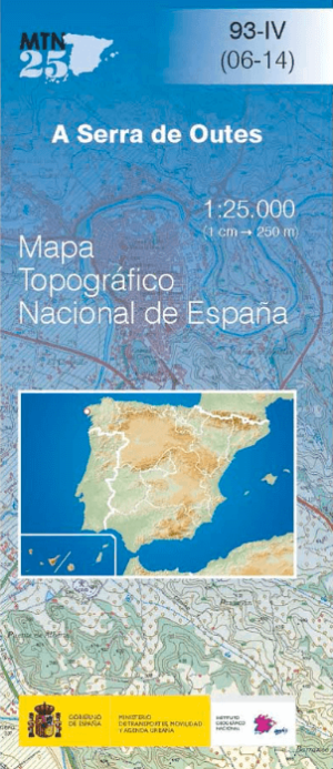 Wandelkaart 0093.4 A Serra de Outes, Outes, A Coruña, Galicië
