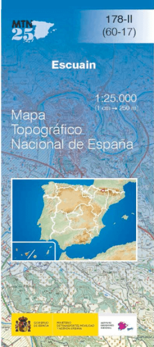 Wandelkaart 00178.2 Escuain, Huesca, Aragon - CNIG