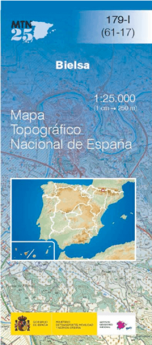 Wandelkaart 00179.1 Bielsa, Huesca, Aragon - CNIG