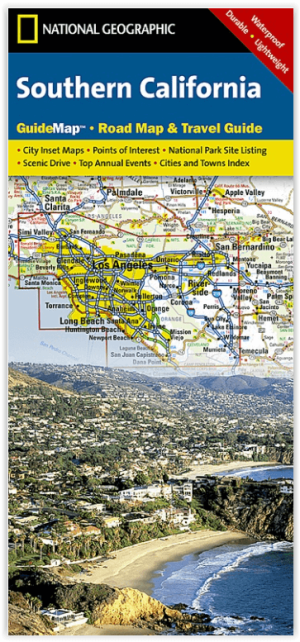Landkaart Wegenkaart Southern California State Guide map- Nat Geo