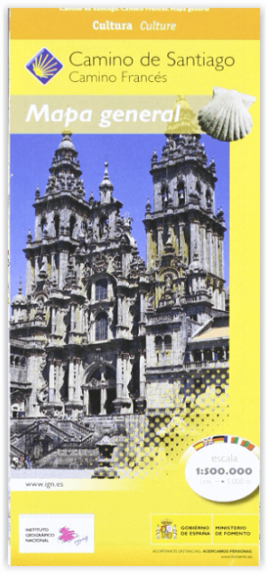 Wandelkaart Camino de Santiago - Camino Frances - CNIG