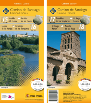 Wandelkaart 15-18 Camino Frances, Boadilla > Mansilla - CNIG