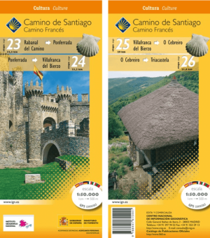 Wandelkaart 23-26 Camino Frances, Rabanal > Triacastela - CNIG