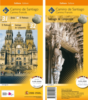Wandelkaart 31-32 Camino Frances, Arzúa > Santiago - CNIG