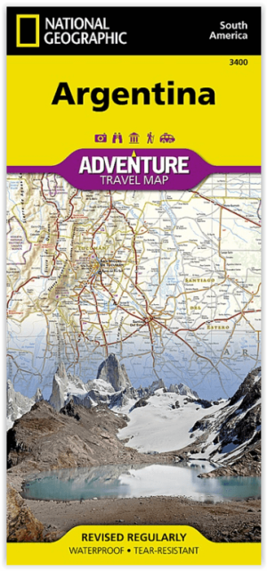 Landkaart Wegenkaart 3400 Adventure Map Argentinië - Nat Geo