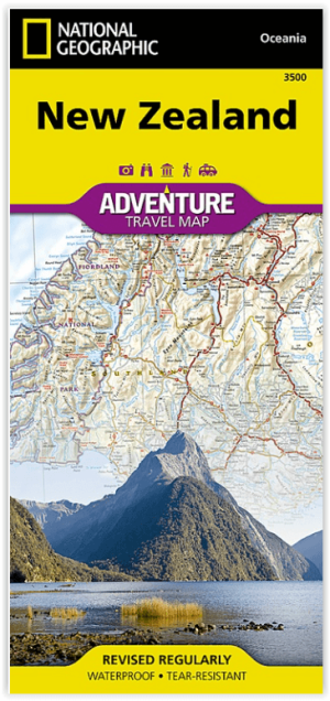 Landkaart Wegenkaart 3500 Adventure map Nieuw-Zeeland - Nat Geo