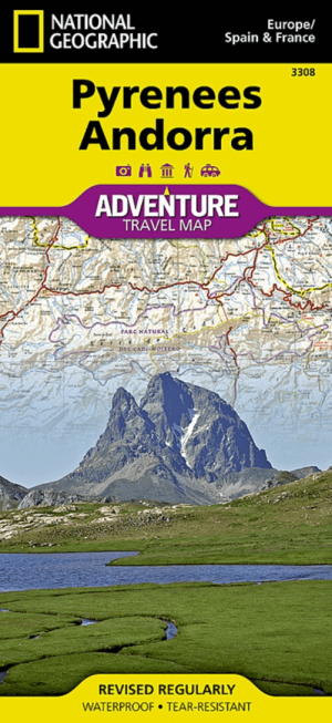 Landkaart Wegenkaart 3308 Pyreneeën & Andorra - Nat Geo
