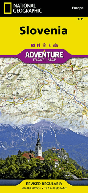 Landklaart Wegenkaart 3311 Adventure map Slovenië - Nat Geo
