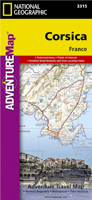 Landkaart Wegenkaart 3315 Adventure map Corsica - Nat Geo