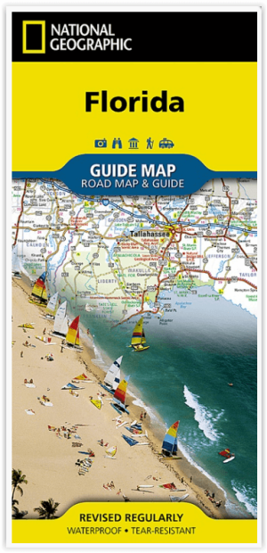 Landkaart Wegenkaart Florida State Guide maps - Nat Geo