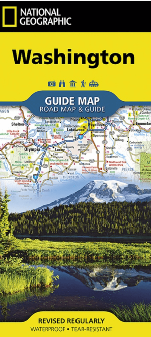 Landkaart Wegenkaart Washington State guide map - Nat Geo