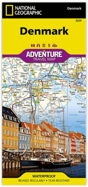 Landkaart Wegenkaart 3329 Adventure map Denemarken - Nat Geo
