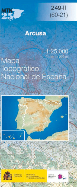 Wandelkaart 0249.2 Arcusa, Huesca, Aragon - CNIG