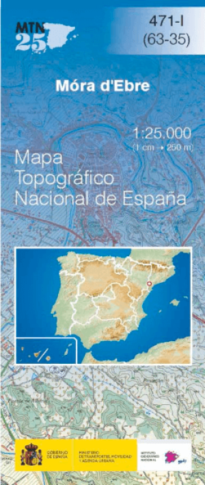 Wandelkaart 00471.1 Móra d'Ebre, Tarragona, Catalonië - CNIG