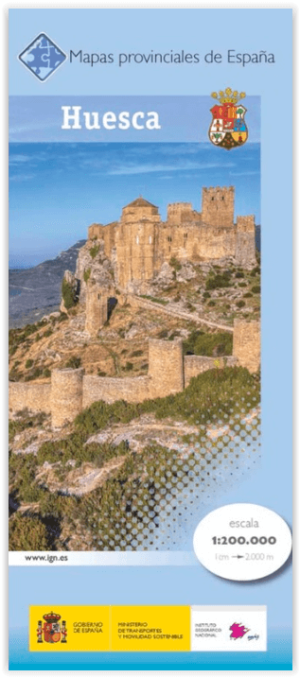Landkaart Wegenkaart 22 Mapa Provinciales Huesca Aragon - CNIG