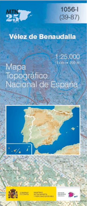 Wandelkaart 001056.1 Vélez de Benaudalla, Granada Andalusië